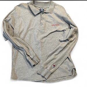 Champion Gray Long Sleeve Polo Shirt #OSU#OHIO#OHIOSTATE#vintage
